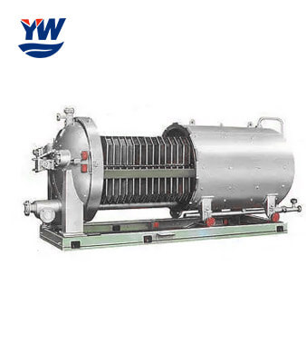 Horizontal pressure leaf filter
